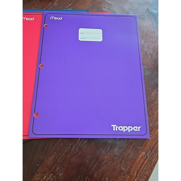 Vtg 6 Pack Mead Trapper Keeper Portfolio 2 Pocket 3 Ring Color Folders 1996 READ - Picture 2 of 16